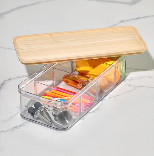 Miniatura 2 de iDesign Separadores de plástico reciclado, paquete de 3, The Rosanna Pansino Collection - 5.8 pulgadas, separadores transparentes