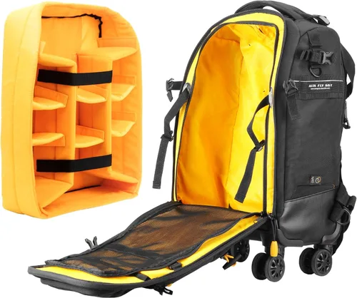Miniatura 3 de VANGUARD ALTA FLY 55T G2 DSLR - Mochila convertible para cámara, 8 ruedas giratorias/carretilla, capacidad de 22 litros, capacidad para laptop de 14