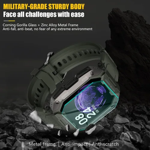 Miniatura 2 de Relojes inteligentes para hombres, reloj de fitness de 1.71 pulgadas con monitor de presión arterial de frecuencia cardíaca, reloj inteligente