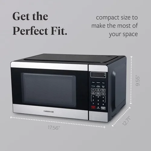 Miniatura 4 de Farberware - Horno microondas de encimera de 0.7 pies cúbicos – 700 vatios de potencia, configuraciones de cocción automática, descongelación, fácil