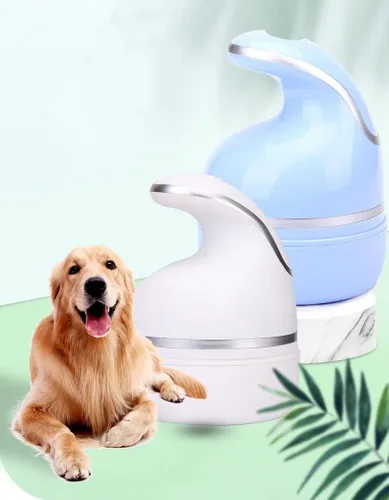 Miniatura 2 de Petlex Masajeador eléctrico del cuero cabelludo para gatos, masajeador portátil de cabeza de mascotas, masajeador giratorio automático para el Azul