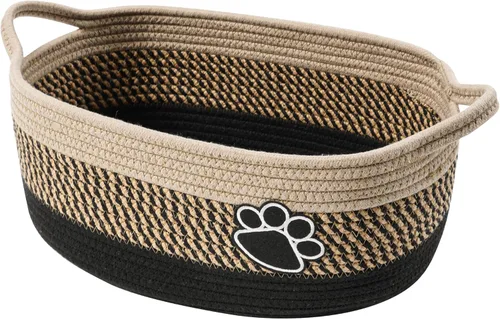 Miniatura 8 de Canastas pequeñas tejidas para organizar la cesta de almacenamiento de cuerda con asa, bonita cesta de algodón para regalo de guardería, juguetes