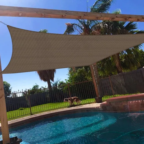 Windscreen4less - Toldo para sombra de 16 x 20 pies, rectangular, para exteriores, con protección UV, para porche, pérgola, terraza, jardín, patio