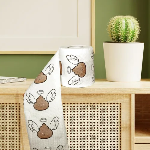 Miniatura 8 de Poop - Decoraciones de feliz cumpleaños para mujeres, hombres, ella, él, 3 capas, 150 hojas, rollo de papel higiénico novedoso, papel higiénico