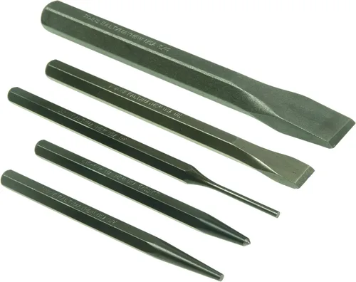 Miniatura 5 de Mayhew Tools 90402 Juego de punzón y cincel, acabado explosivo, 5 piezas