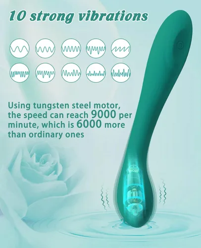 Miniatura 2 de Alovegarden Potente vibrador de rosa para el punto G del clítoris, estimulador de clítoris impermeable con 10 modos de vibración, juguete sexual más