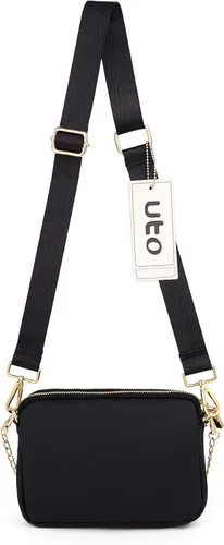 Miniatura 5 de UTO Pequeñas bolsas cruzadas para mujer, 3 en 1, diseño de moda, mini cangurera con correa