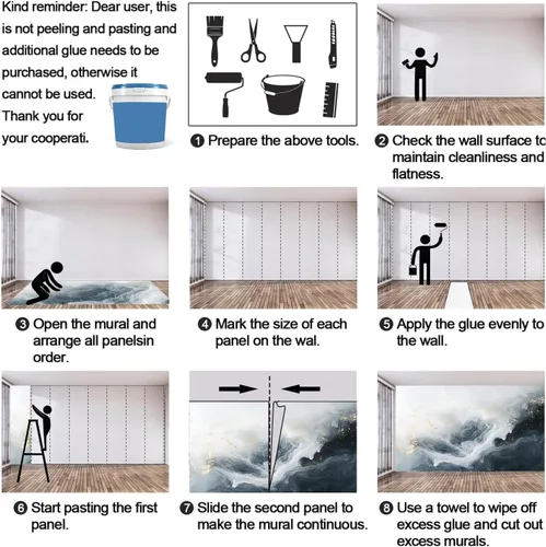 Miniatura 7 de Papel tapiz de mármol, papel tapiz negro y dorado para dormitorio, papel tapiz moderno gris para sala de estar, mural fotográfico de mármol nórdico