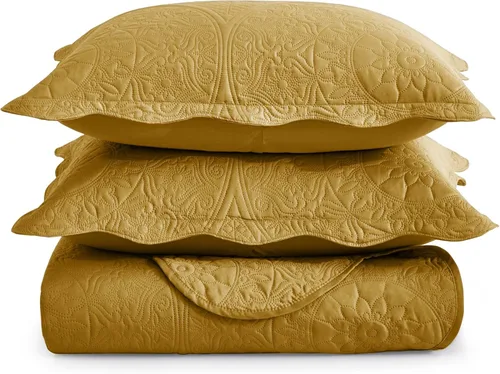 Miniatura 97 de MOONLIGHT20015 Edredón tamaño King (106 x 96 pulgadas) con 2 fundas de almohada (20 x 36 + 2 pulgadas) para todas las estaciones, juego de cama Azul