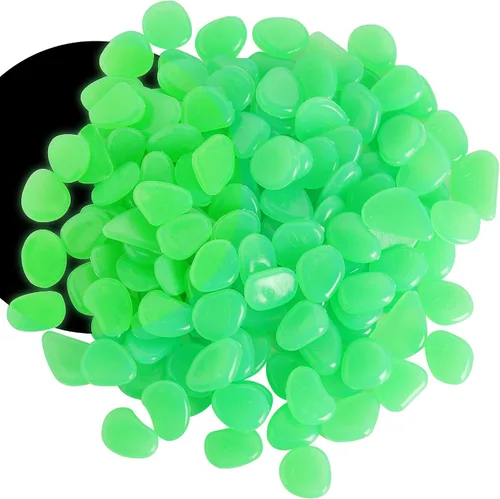 Miniatura 17 de OSOPOLA 150 PCS Piedras Luminosas - Rocas Luminosas Azules Decoraciones DIY Guijarros Decorativos para Acuario Pecera Acera Jardín Camino Patio
