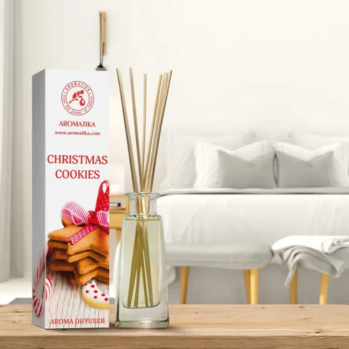 Miniatura 3 de Difusor de aroma de galletas navideñas de 3.4 onzas líquidas, difusor de junco, fragancia para habitación, fragancia para el hogar, ambientador