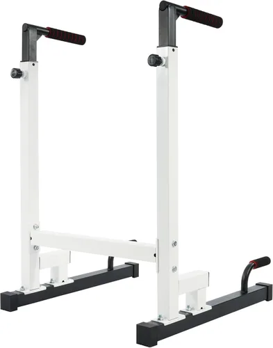 Miniatura 12 de Estación de inmersión de marco de acero BalanceFrom con altura ajustable, capacidad de peso de 500 libras – Equipo de gimnasio en casa para Negro