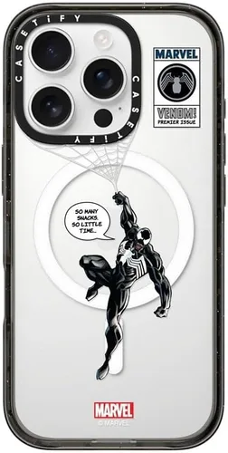 CASETiFY Funda Impact para iPhone 16 Pro [Colaboración Spider-Man / Protección contra caídas de 2.5 metros / Compatible con Magsafe] - Colgante