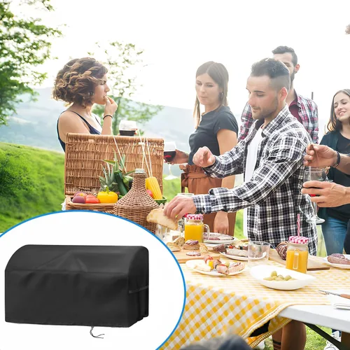 Miniatura 8 de Cubierta de Parrilla para Parrilla Hibachi, Cubierta de Parrilla de Mesa Pequeña Impermeable para Exteriores de Servicio Pesado, Cubierta