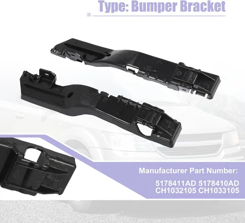 Miniatura 3 de Unifizz 5178411AD 5178410AD 1 par de soporte de parachoques delantero izquierdo y derecho para Dodge Journey 2009-2017