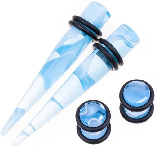 Miniatura 3 de Memsion - Kit de estiramiento para la oreja, 50 piezas, kit de perforación, aretes de calibre 00, 14