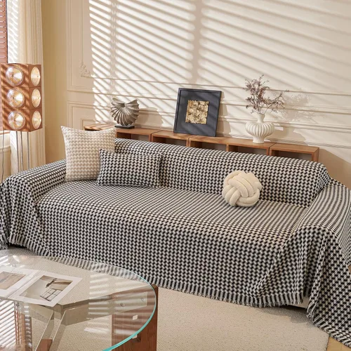 Miniatura 108 de ROOMLIFE Manta Funda Azteca Bohemia para Sofá, Decoración del Hogar Estilo Granja, Fundas de Sofá para Loveseat, Sofás de 2/3 Cojines, Apta