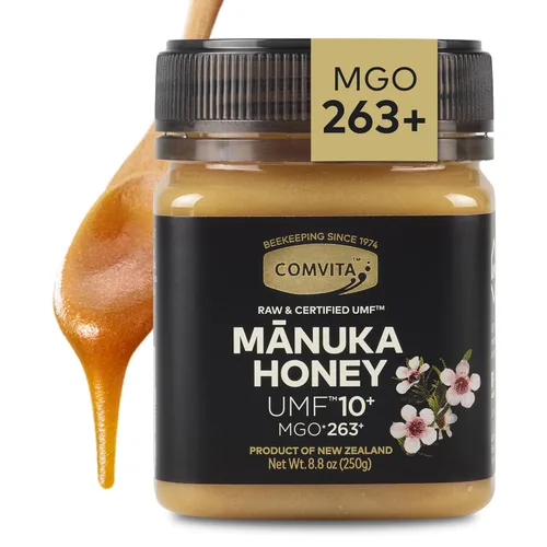 Comvita Miel de Manuka UMF 10+ (MGO 263+) - Miel de Manuka Cruda de Nueva Zelanda, Pura y Sin Pasteurizar, Superalimento para la Salud Inmunológica,
