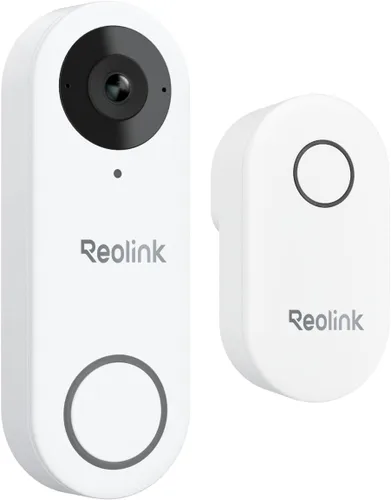 REOLINK Cámara de timbre wifi de video de 2K con timbre, vista de cabeza a pies 3:4, vista de 180°, Wi-Fi de 5/2.4 GHz, comunicación bidireccional,