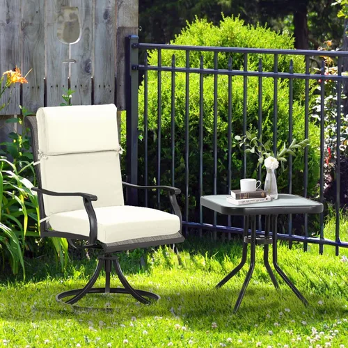 Miniatura 2 de BPS Cojín para silla mecedora de 20 x 20 pulgadas, resistente a la decoloración y al agua, cojines para sillas de patio con funda extraíble