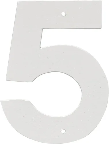Miniatura 3 de Montague Metal Products HHN-4-W-0 Placa de aluminio para exteriores de 4 pulgadas, mediana, números de casa blanca