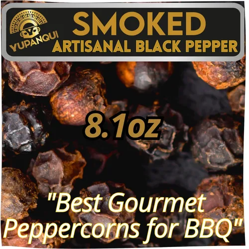 YUPANQUI Smoked Peppercorns Whole - Best Smoked Black Pepper Organic for BBQ Grilling & Steak - Black Peppercorn Smoke Pepper corn for Grinder