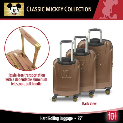 Miniatura 3 de FUL Disney Mickey Mouse - Maleta rígida con ruedas giratorias Oro Rosa Disney Mickey Mouse - Maleta rígida con ruedas giratorias