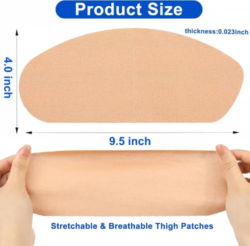 Miniatura 6 de Parches antirozaduras para muslos, 10 unidades, cintas de fricción para muslos, almohadillas para prevenir rozaduras, para mujeres y niñas, tono