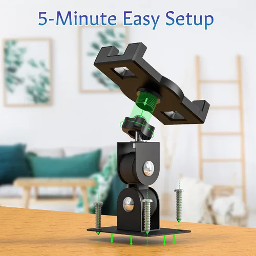 Miniatura 6 de Soporte de pared para iPad, soporte de pared para tableta, soporte giratorio de 360°, brazo de inclinación horizontal/vertical de 180°, compatible