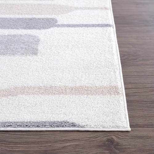 Miniatura 4 de Abani Rugs - Alfombra de área de línea de pintura neutra contemporánea, de 6 x 9 pies, color crema y gris, alfombra superior resistente a las manchas