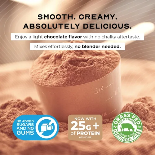 Miniatura 7 de Proteína de suero de leche aislada sin sabor, sin hormonas, Chocolate, 1