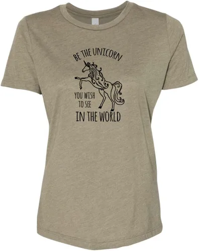 Miniatura 8 de Cute Women's Screen Printed Crew Neck Tee, Shirts With Sayings, Dusty Blue or Olive