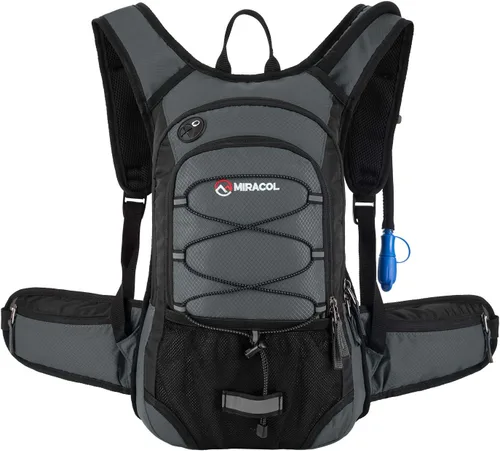 Miniatura 9 de Mochila de hidratación para senderismo con bolsa de agua - Miracol Bolsa de agua aislada con vejiga de 2L Rosa