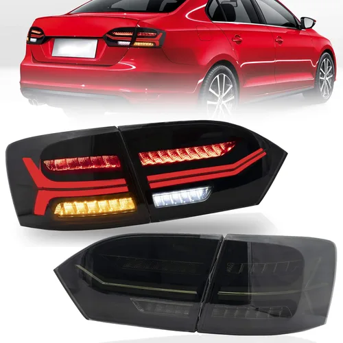 VLAND Conjunto de luces traseras compatible con Jetta 6ª generación 2011-2014, ahumadas Ahumado
