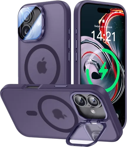 Miniatura 53 de VOFATA - Funda magnética para iPhone 17 Pro Max, cubierta para cámara con soporte, protección completa para la cámara, compatible con MagSafe