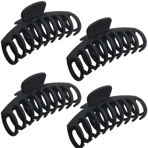 Miniatura 9 de OWIIZI Pinzas grandes para el cabello para mujer, 4.3 pulgadas, diseño de leopardo mate, pinzas para el pelo jumbo, antideslizantes, pinzas
