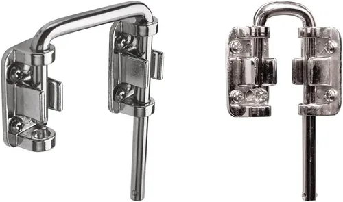 Prime-Line Products U 9847 Cerradura de bucle para puerta corrediza de patio, cromo y Defender Security U 9846 Cerradura de bucle para puerta