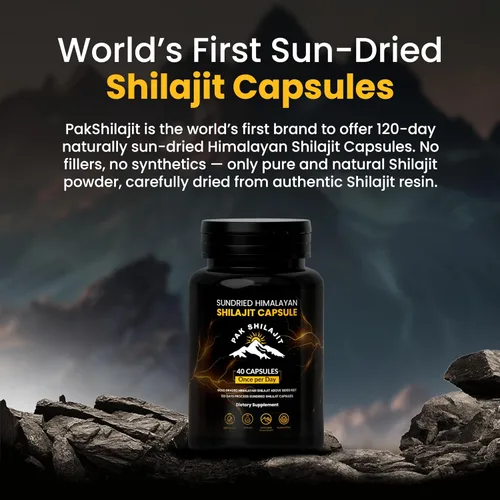 Miniatura 2 de Cápsulas Shilajit del Himalaya curadas naturalmente por el sol de 120 días Grado dorado superior a 18,000 pies Orgánico Más de 85 minerales