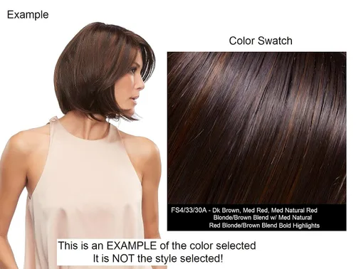 EasiPart - Cubrepelo HD de 12 pulgadas de largo, color FS4/33/30A, color cacao medianoche, extensiones de pelo sintético resistentes al calor, clip
