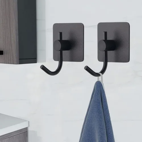 Miniatura 2 de VAEHOLD - Paquete de 4 ganchos de pared, resistentes, impermeables, de aluminio para colgar abrigos, sombreros, llaves, ropa, gancho de pared