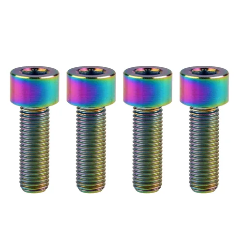 Miniatura 28 de Tornillos Allen de cabeza hueca de titanio M10 20 25 30 35 40 45 50 55 2.362 in Tornillos paquete de 4 (M10 x 0.787 in, paso 0.049 in, negro)