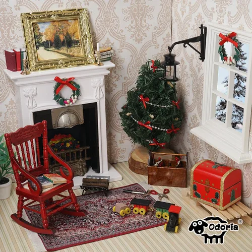 Miniatura 7 de Odoria 1/12 Casa de muñecas en miniatura Accesorios de decoración navideña