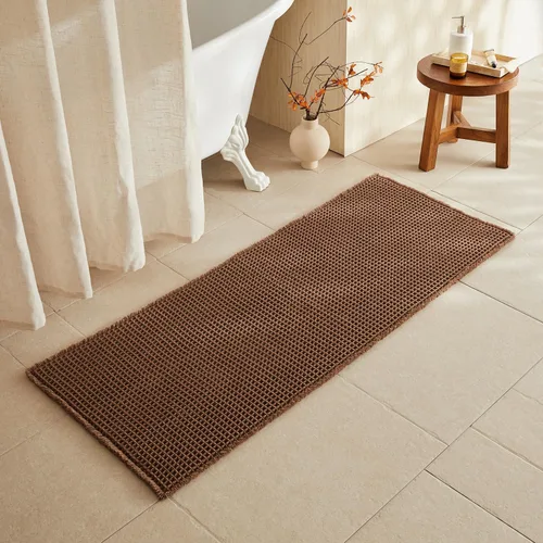 Miniatura 155 de TYUU Tapete de baño estilo gofre, tapete de baño bohemio, antideslizante, lavable, súper absorbente, de secado rápido, bonito tapete de baño