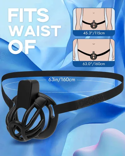 Miniatura 4 de Cinturón de castidad masculino jaula para pene - UTIMI Dispositivos de correa de castidad de plástico ajustable para hombre jaula de bondage