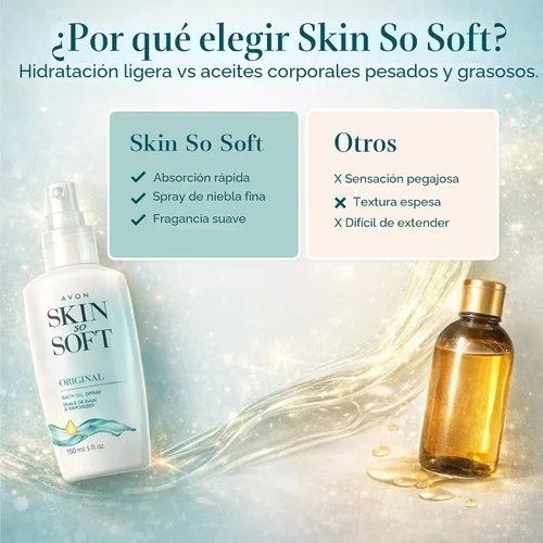 Miniatura 9 de AVON Skin So Soft - Spray de aceite de baño original con bomba, 5 onzas líquidas