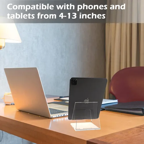 Miniatura 3 de Kamehame Soporte acrílico para tableta de escritorio, soporte transparente para iPad y Galaxy Tab (4-13 pulgadas)