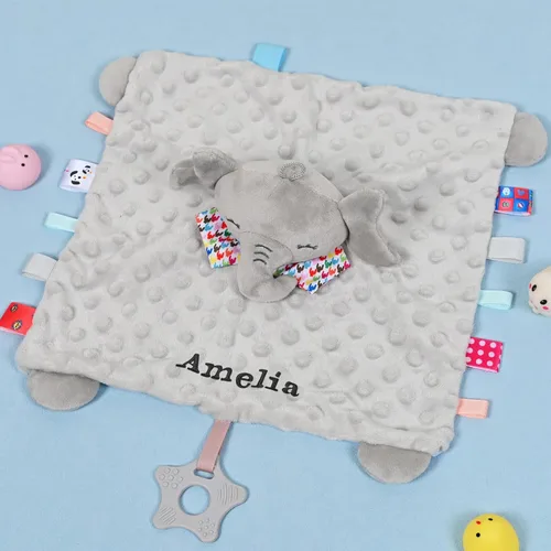 Manta de seguridad para bebé, regalos personalizados para bebés con nombre, regalos para baby shower de Navidad, juguetes para bebés recién nacidos,