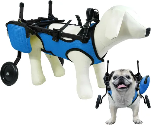Silla de ruedas para mascotas para patas traseras, adecuada para patas traseras, silla de ruedas para perros discapacitados, movilidad para caminar,