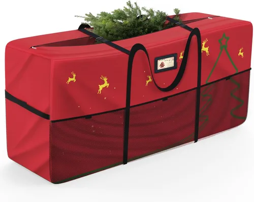 Miniatura 12 de Bolsas de mudanza grandes, bolsa de almacenamiento para árbol de Navidad de 4 pies con cremallera fuerte y asas cómodas, bolsas de almacenamiento