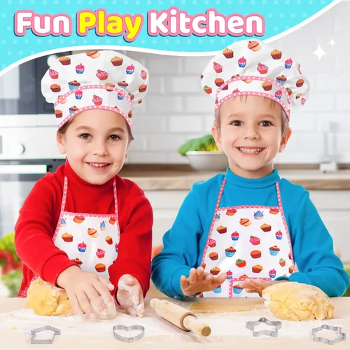 Miniatura 7 de Toyze Regalos de cumpleaños para niñas de 3 a 8 años Cosas lindas Delantal para niñas Juegos de cocina para niños Juguetes para niños pequeños Gorro